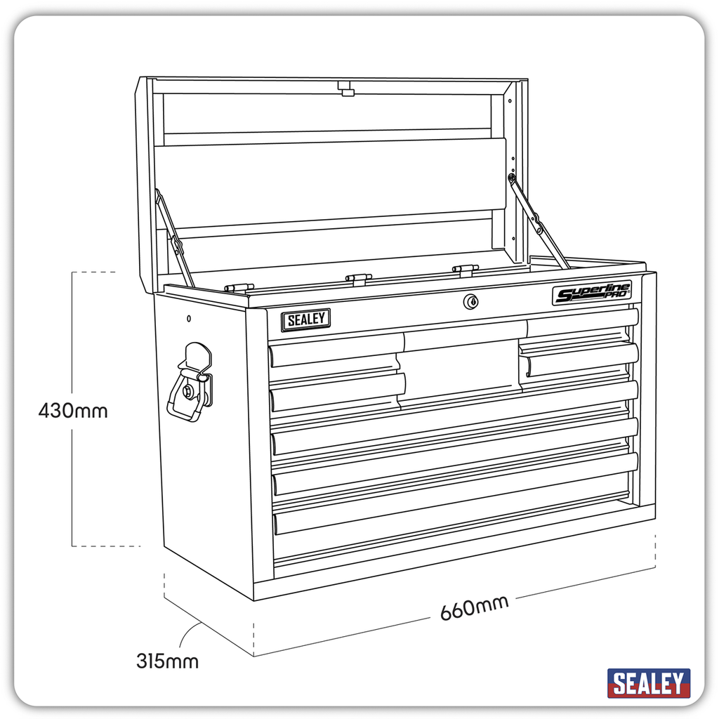 Topchest 8 Drawer - Red AP33089