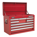 Topchest & Rollcab Combination 15 Drawer with 148pc Tool Kit - Red APCOMBOBBTK57