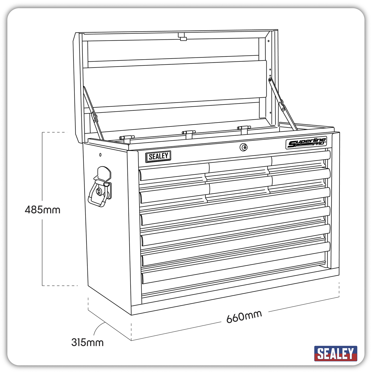 Topchest 10 Drawer - Red AP33109