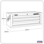 Mid-Box Tool Chest 3 Drawer - Red AP33339