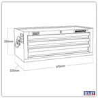 Mid-Box Tool Chest 3 Drawer - Black AP33339B