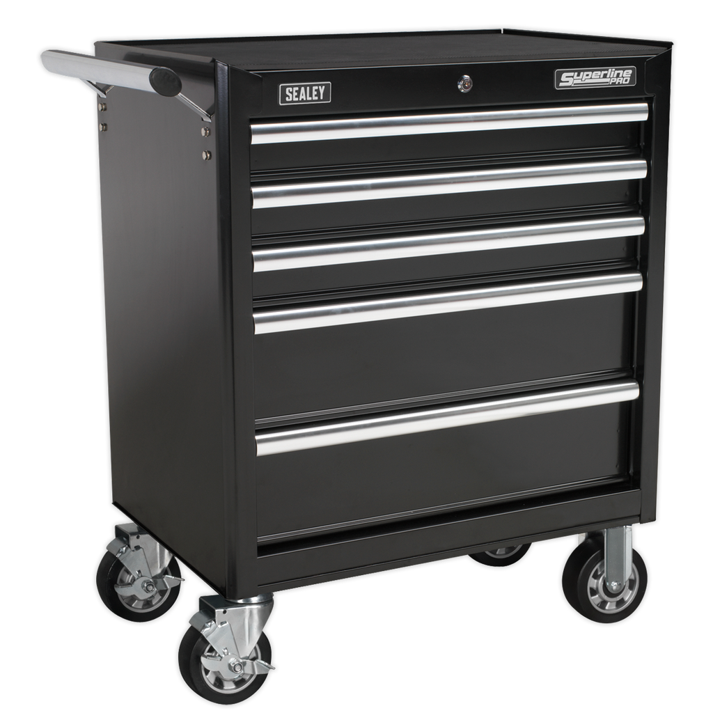 Rollcab 5 Drawer - Black AP33459B