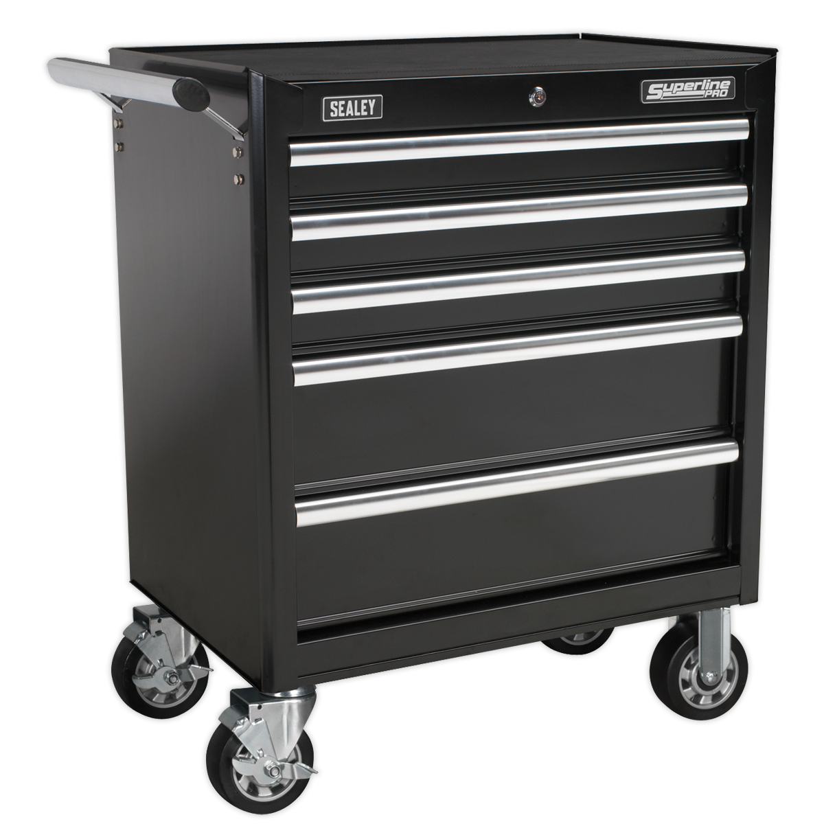 Rollcab 5 Drawer - Black AP33459B
