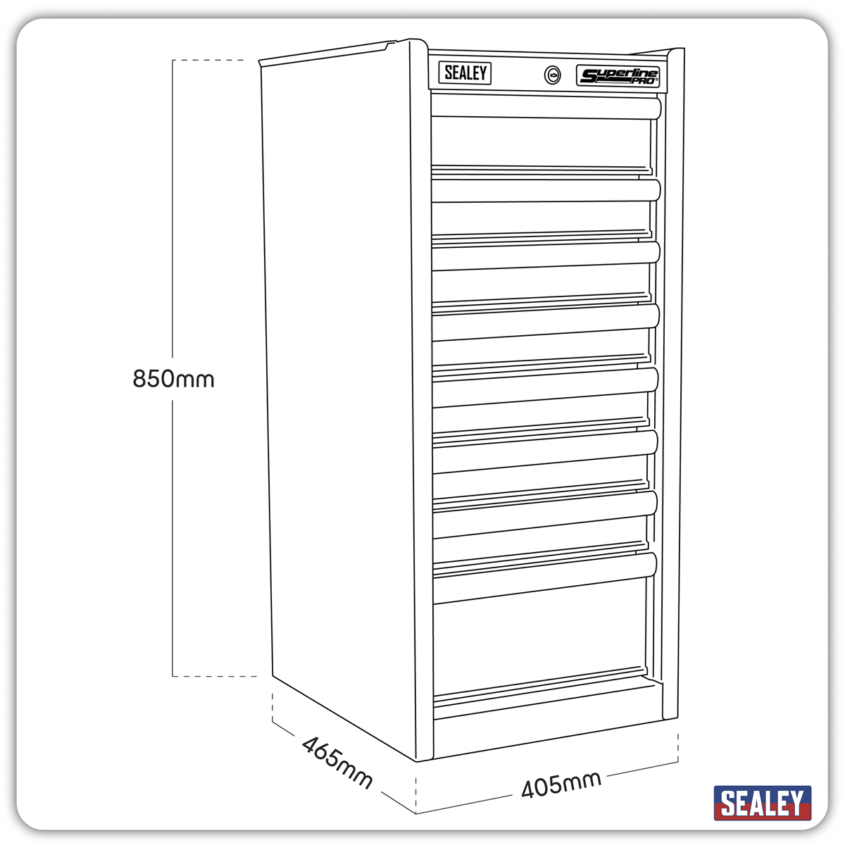 Hang-On Chest 8 Drawer - Black AP33589B