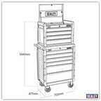 Topchest & Rollcab Combination 10 Drawer AP3410STACK