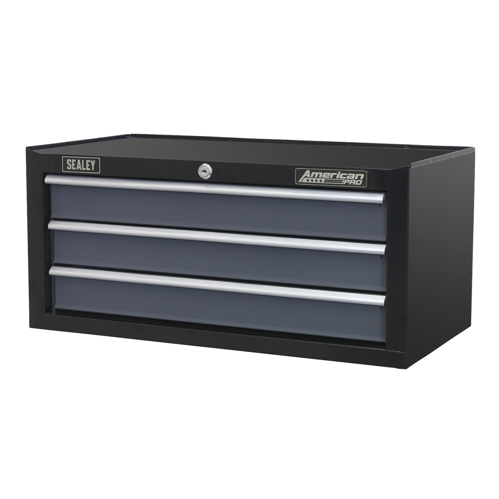 Mid-Box Tool Chest 3 Drawer - Black/Grey AP3503TB