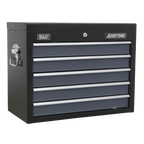 Topchest 5 Drawer - Black/Grey AP3505TB