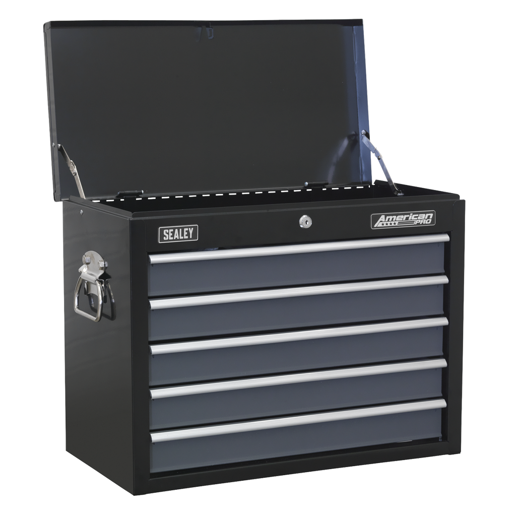 Topchest 5 Drawer - Black/Grey AP3505TB