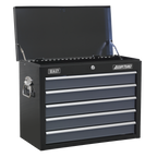 Topchest 5 Drawer - Black/Grey AP3505TB