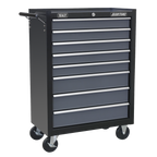 Rollcab 8 Drawer - Black/Grey AP3508TB