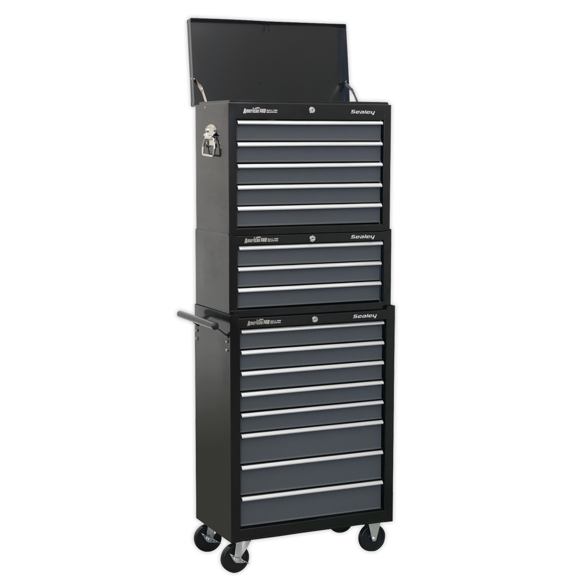 Tool Chest Combination 16 Drawer - Black/Grey AP35STACK