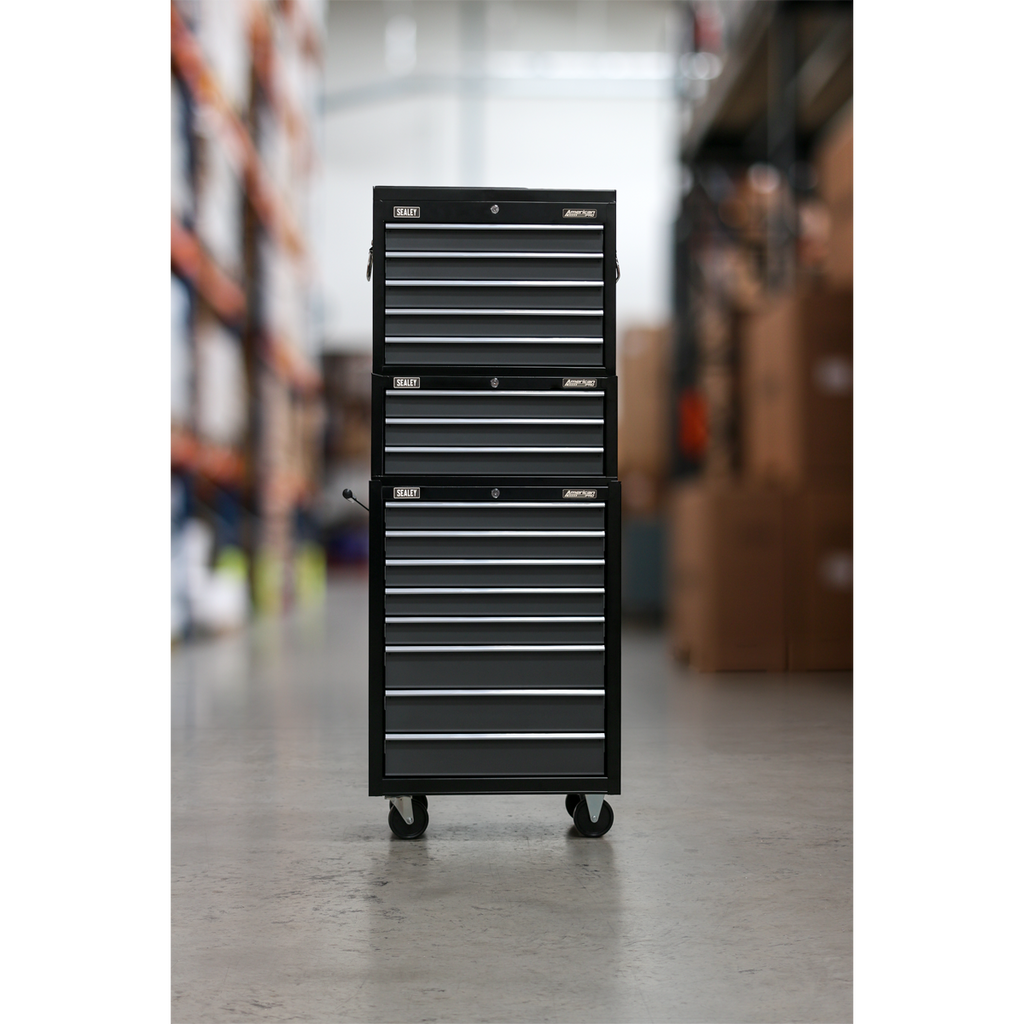 Tool Chest Combination 16 Drawer - Black/Grey AP35STACK