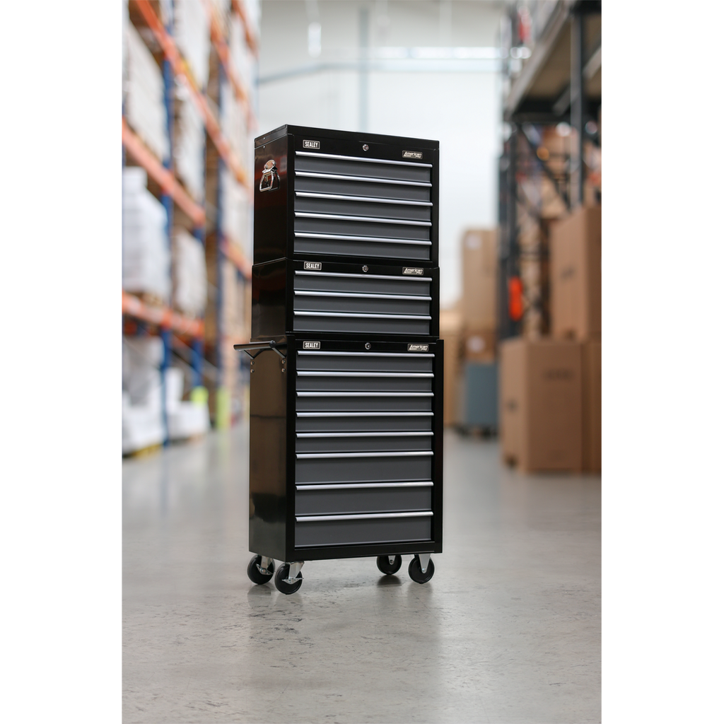 Tool Chest Combination 16 Drawer - Black/Grey AP35STACK