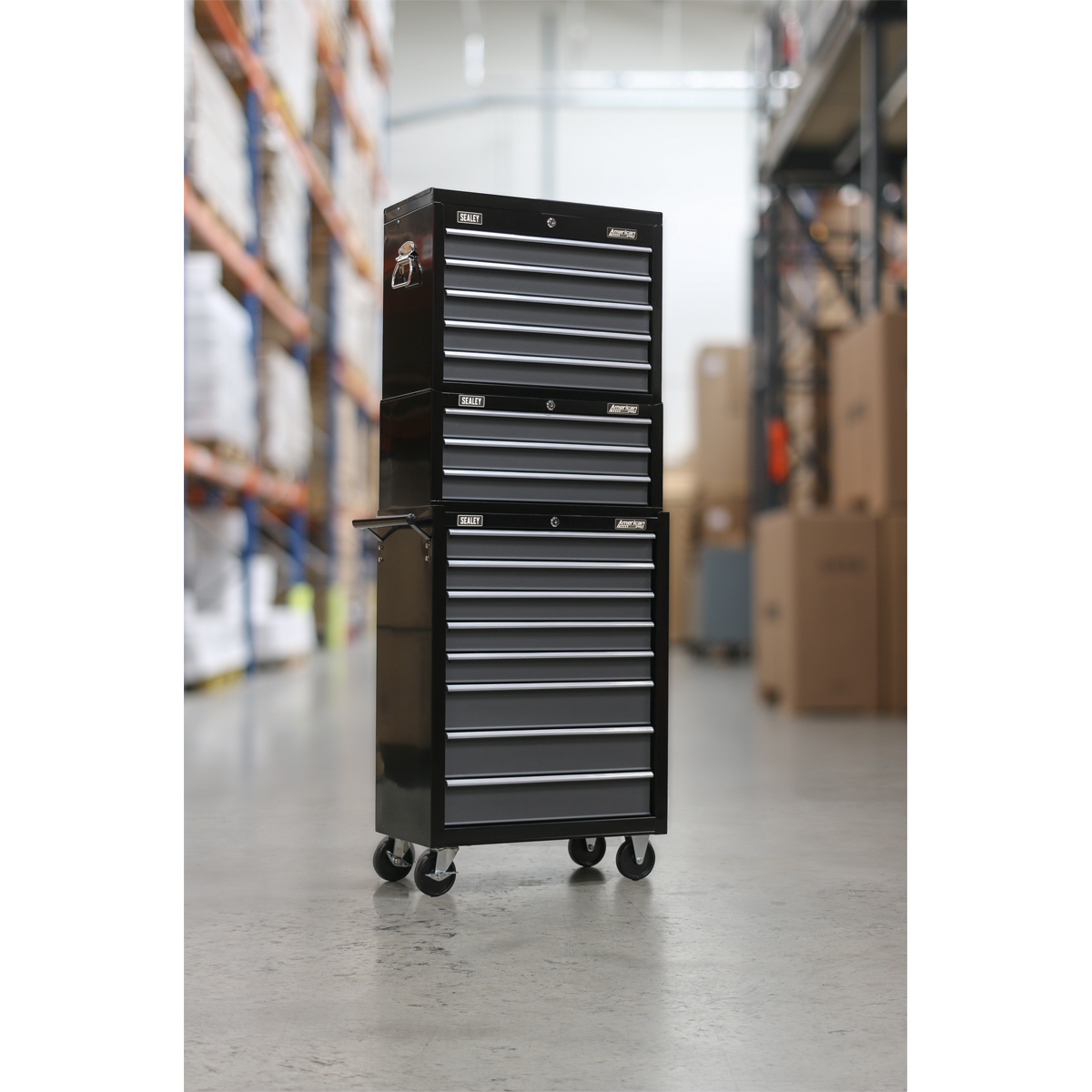 Tool Chest Combination 16 Drawer - Black/Grey AP35STACK