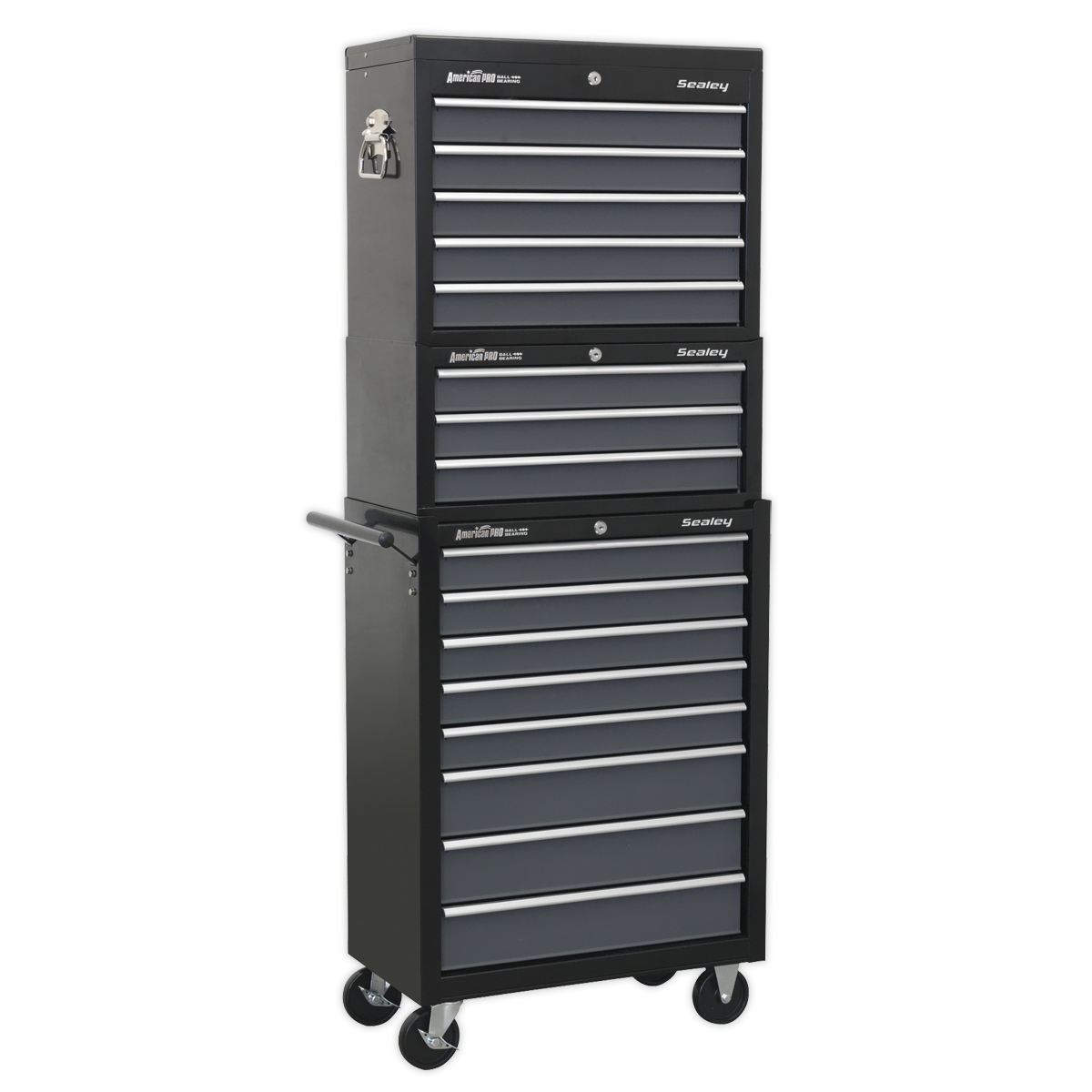 Tool Chest Combination 16 Drawer - Black/Grey AP35STACK