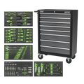 Rollcab 8 Drawer with 145pc Tool Kit - Black/Grey AP35TBCOMBO3