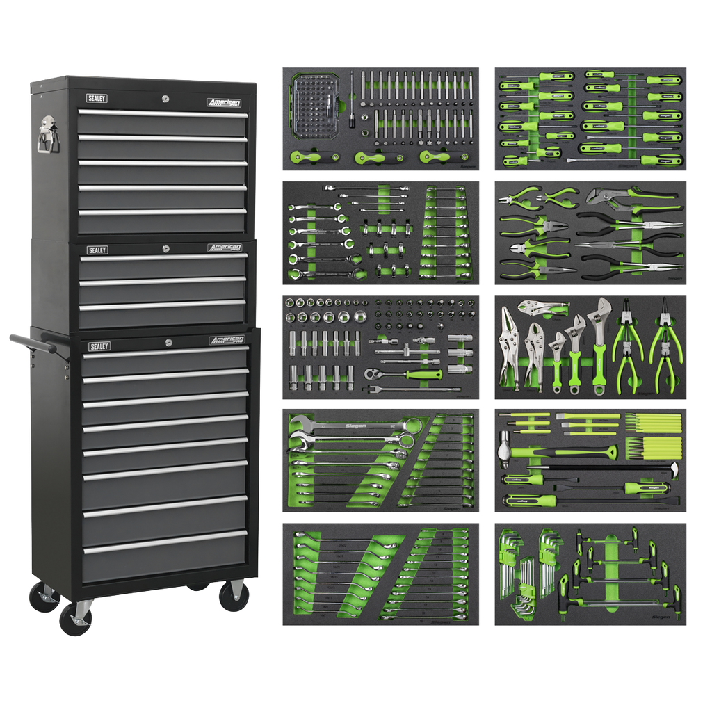 Tool Chest Combination 16 Drawer with 398pc Tool Kit AP35TBCOMBO