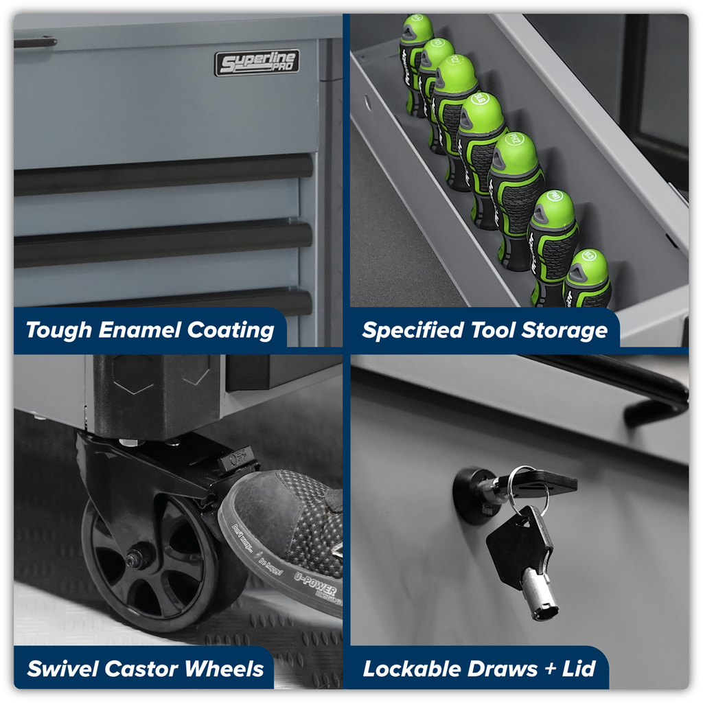 Tool Trolley 6 Drawer - Grey AP366G