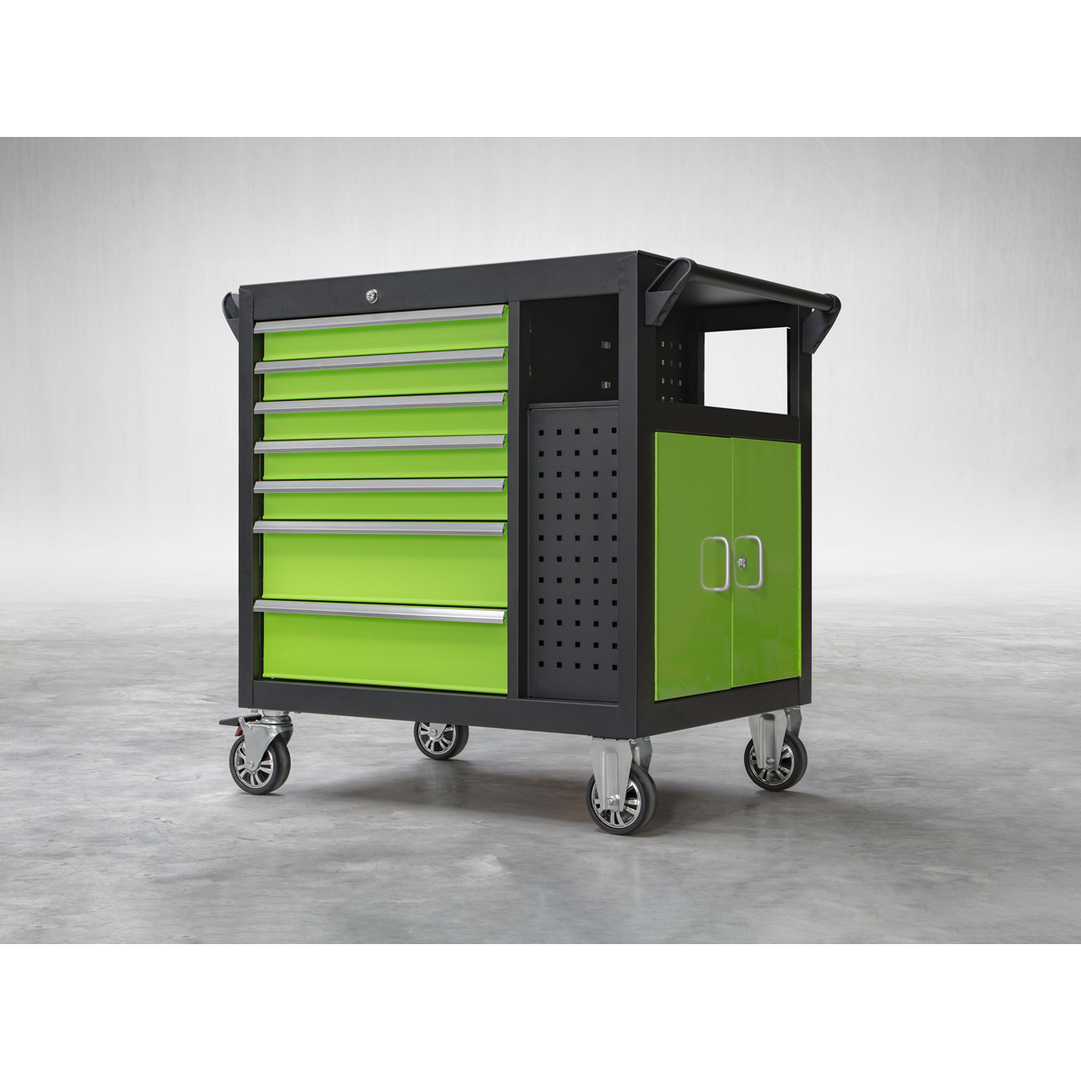 Mobile Workstation with 7 Drawers & Cupboard 920mm AP36MWS