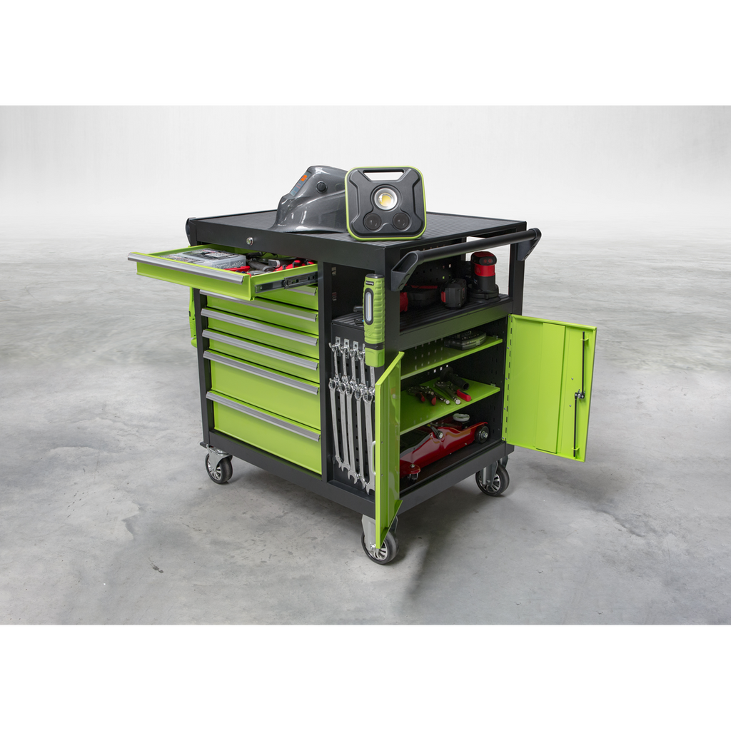 Mobile Workstation with 7 Drawers & Cupboard 920mm AP36MWS