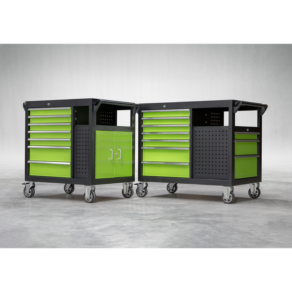 Mobile Workstation with 7 Drawers & Cupboard 920mm AP36MWS