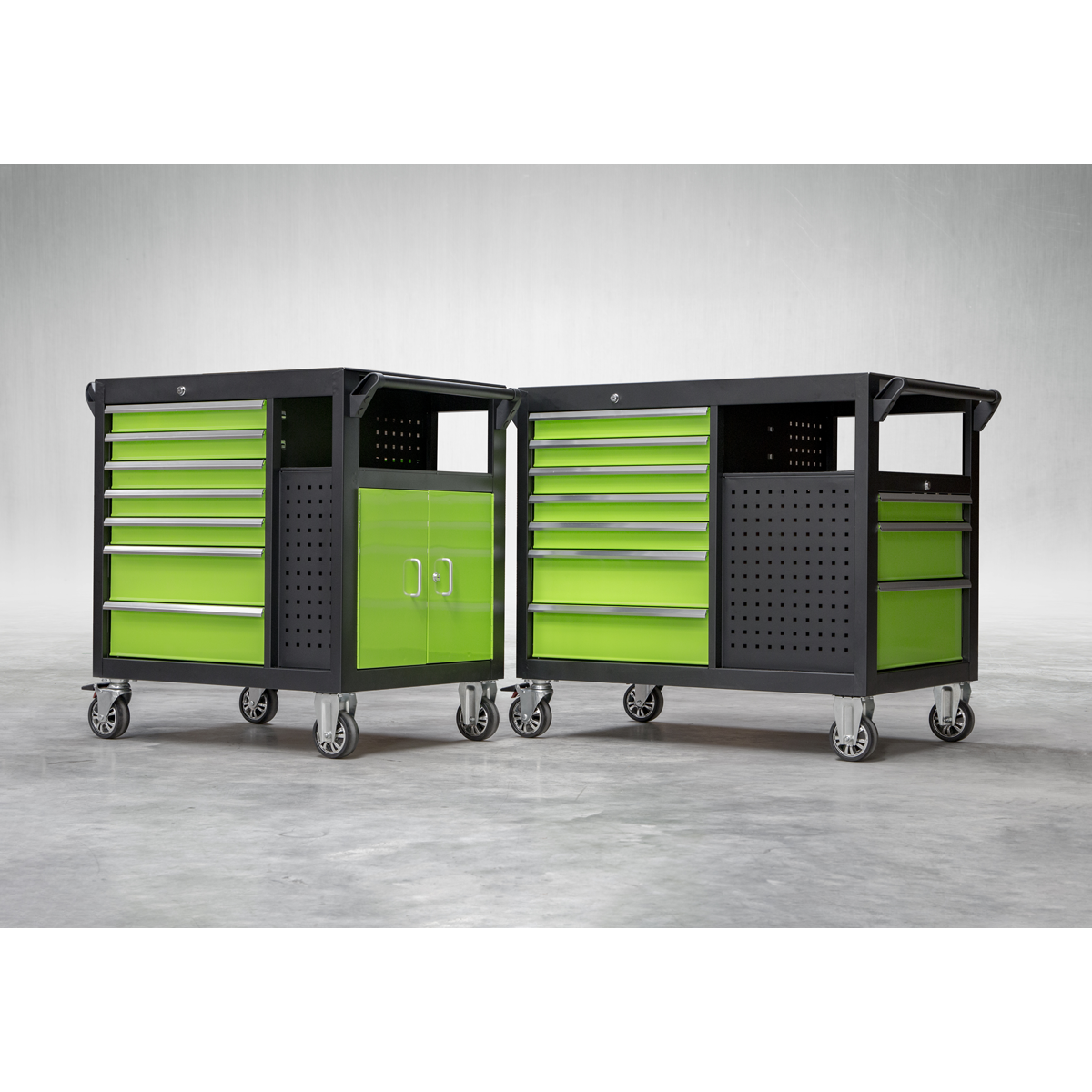 Mobile Workstation with 7 Drawers & Cupboard 920mm AP36MWS