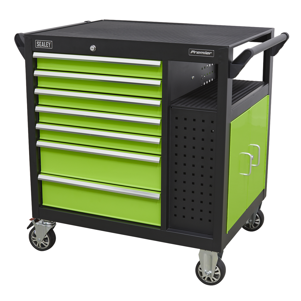 Mobile Workstation with 7 Drawers & Cupboard 920mm AP36MWS