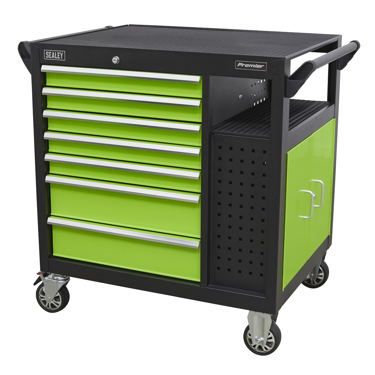 Mobile Workstation with 7 Drawers & Cupboard 920mm AP36MWS