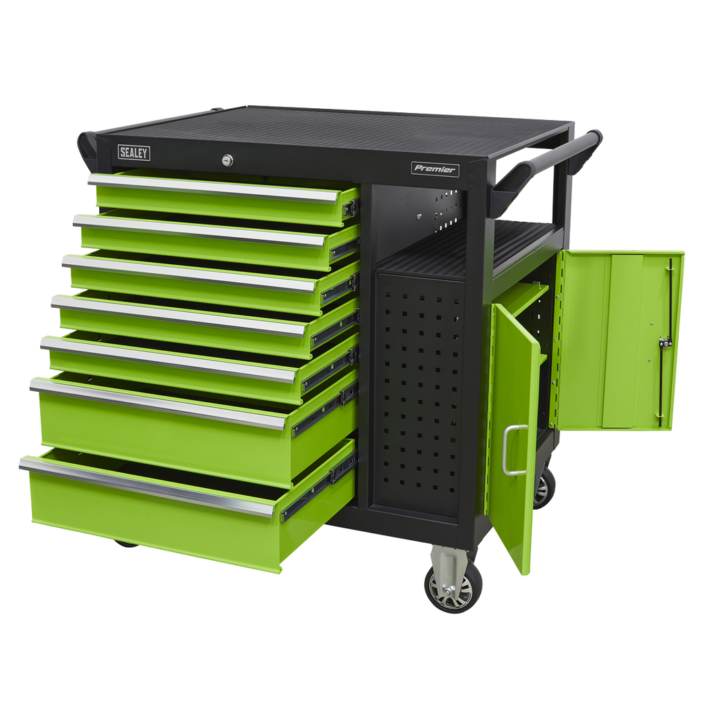 Mobile Workstation with 7 Drawers & Cupboard 920mm AP36MWS