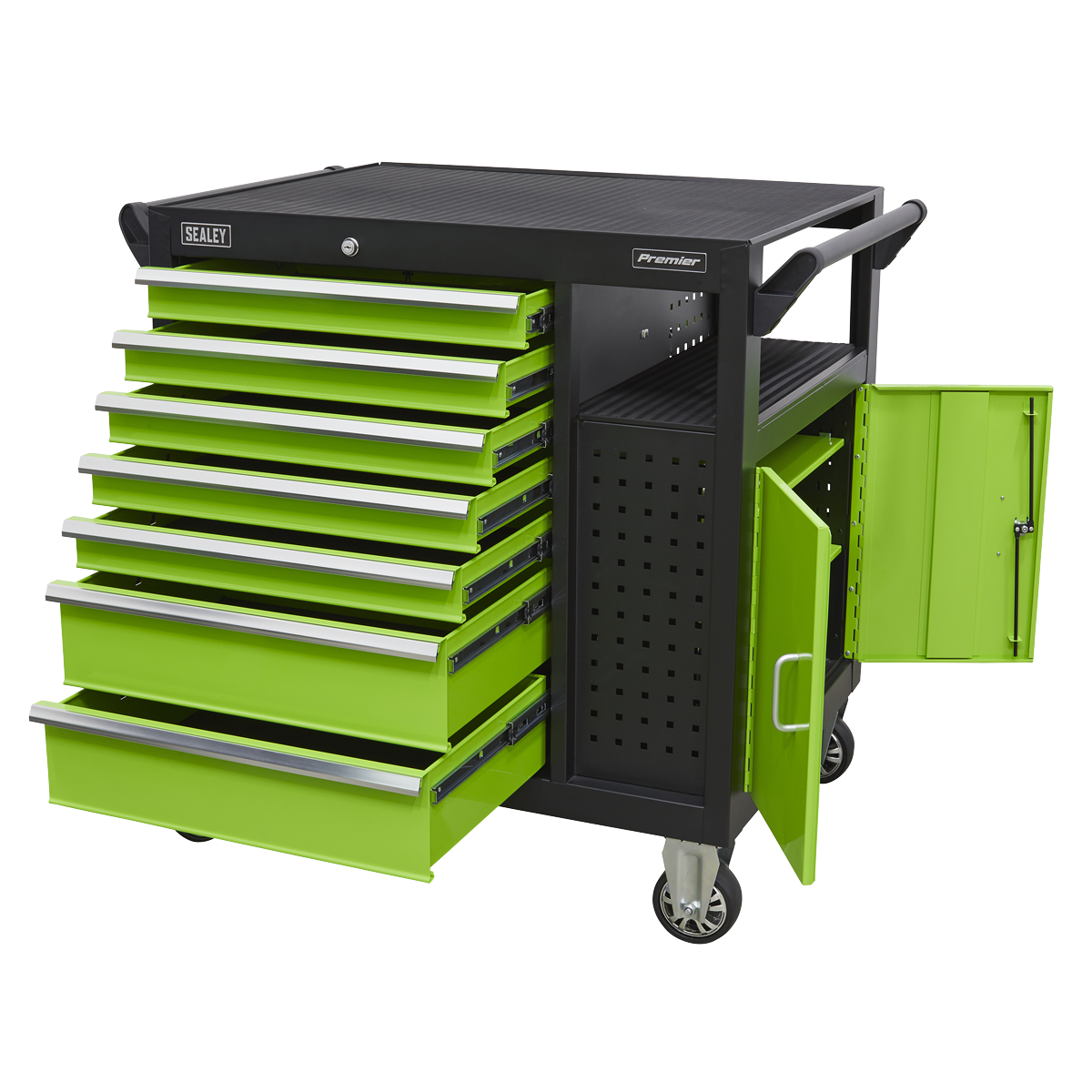Mobile Workstation with 7 Drawers & Cupboard 920mm AP36MWS