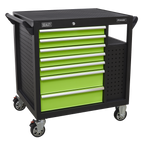 Mobile Workstation with 7 Drawers & Cupboard 920mm AP36MWS