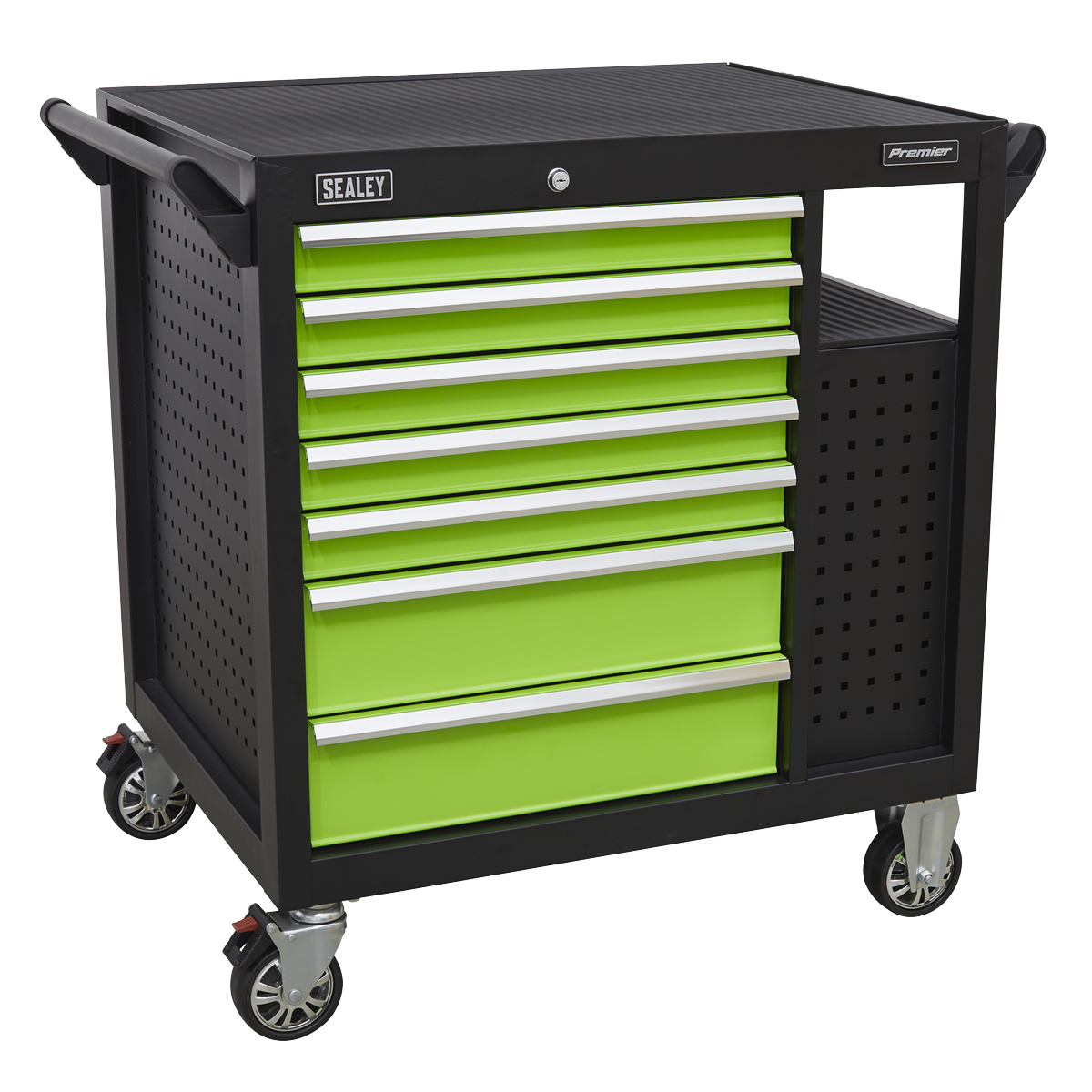 Mobile Workstation with 7 Drawers & Cupboard 920mm AP36MWS