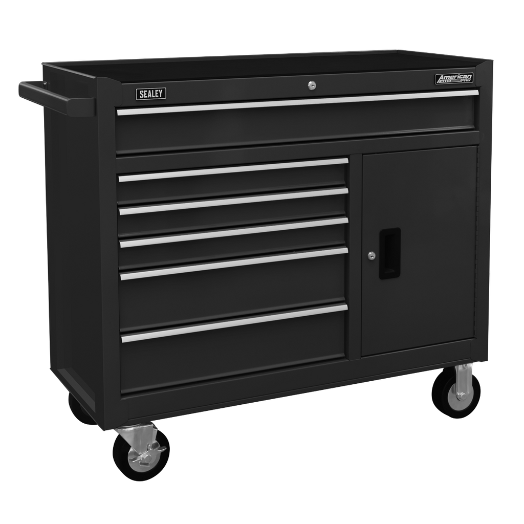 Topchest & Rollcab Combination 15 Drawer with 117pc Tool Kit - Black AP41STACKBCOMBO