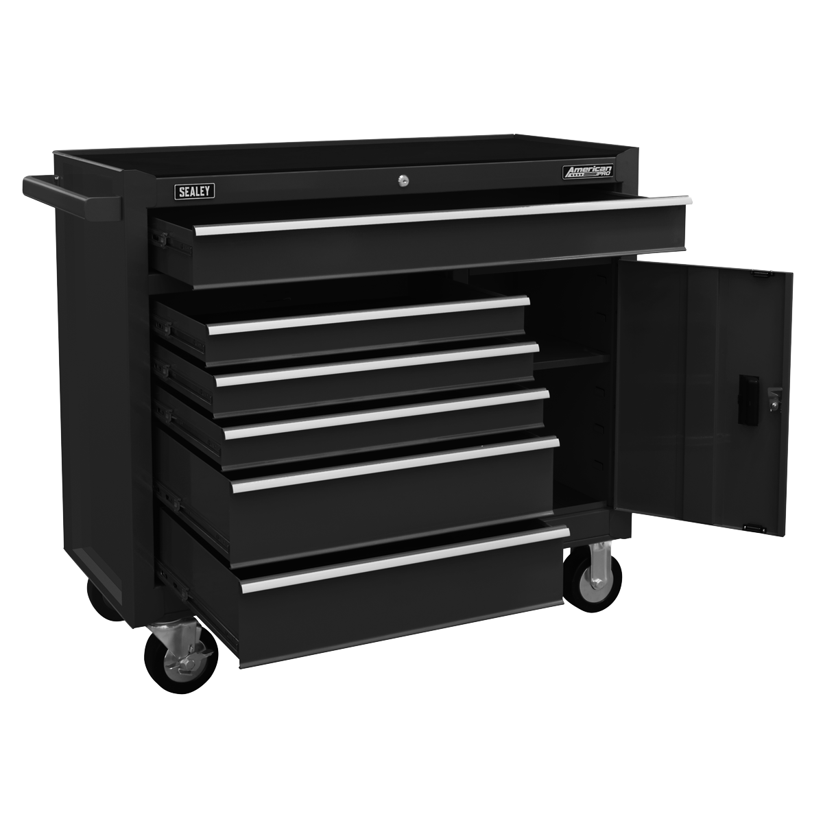 Rollcab 6 Drawer - Black AP4106B