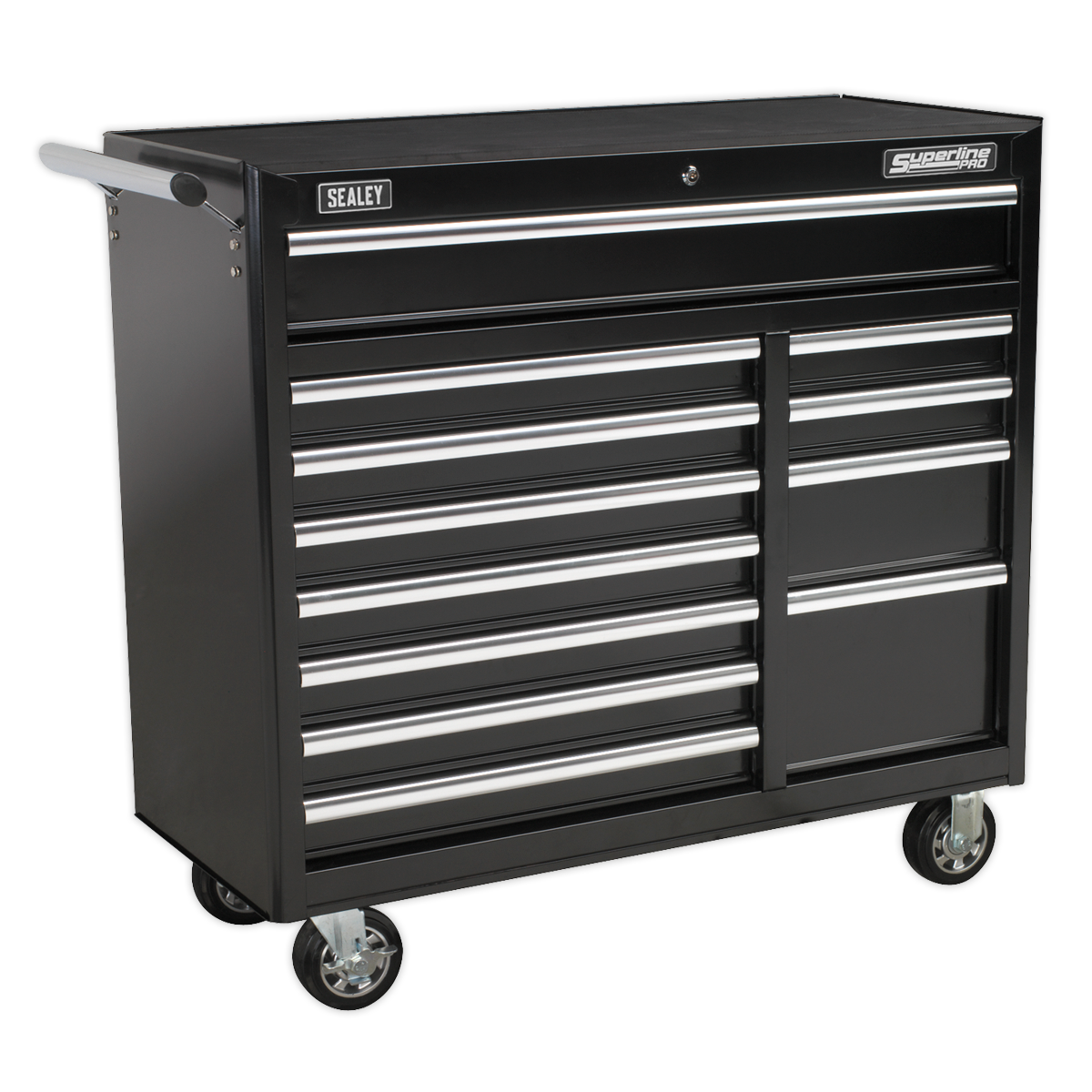 Heavy-Duty Rollcab 12 Drawer - Black AP41120B