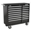 Heavy-Duty Rollcab 16 Drawer - Black AP41169B
