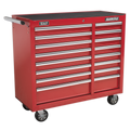 Heavy-Duty Rollcab 16 Drawer - Red AP41169