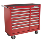 Heavy-Duty Rollcab 16 Drawer - Red AP41169