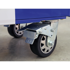 Retro Style Wide Rollcab 6 Drawer - Blue with White Stripes AP41206BWS