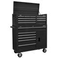 Topchest & Rollcab Combination 15 Drawer - Black AP41STACKB