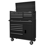 Topchest & Rollcab Combination 15 Drawer - Black AP41STACKB