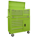 Topchest & Rollcab Combination 15 Drawer - Green AP41STACKHV