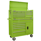 Topchest & Rollcab Combination 15 Drawer - Green AP41STACKHV