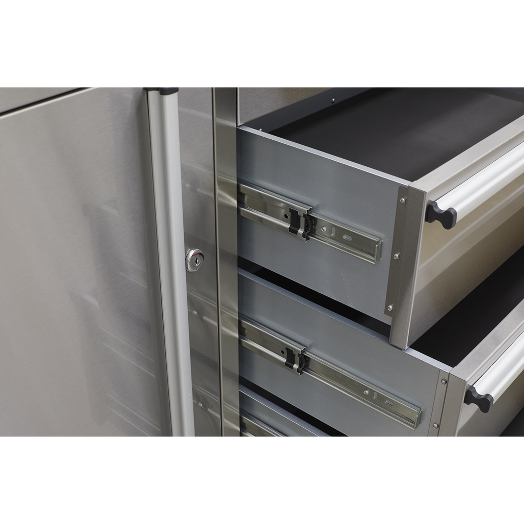 Mobile Stainless Steel Tool Cabinet 4 Drawer AP4804SS