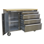 Mobile Stainless Steel Tool Cabinet 4 Drawer AP4804SS
