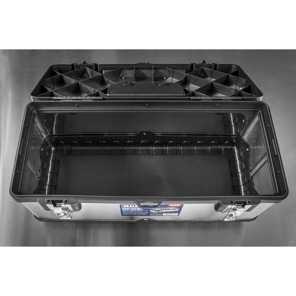 Stainless Steel Toolbox with Tote Tray 505mm AP505S
