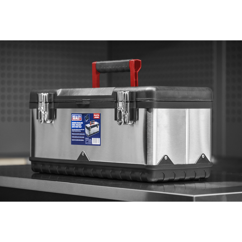 Stainless Steel Toolbox with Tote Tray 505mm AP505S