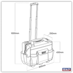 Heavy-Duty Tool Storage Bag on Wheels 450mm AP512