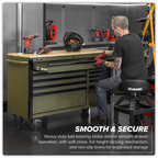 Mobile Trolley with Wooden Worktop & Power Bar 10 Drawer 1320mm AP5210KBE