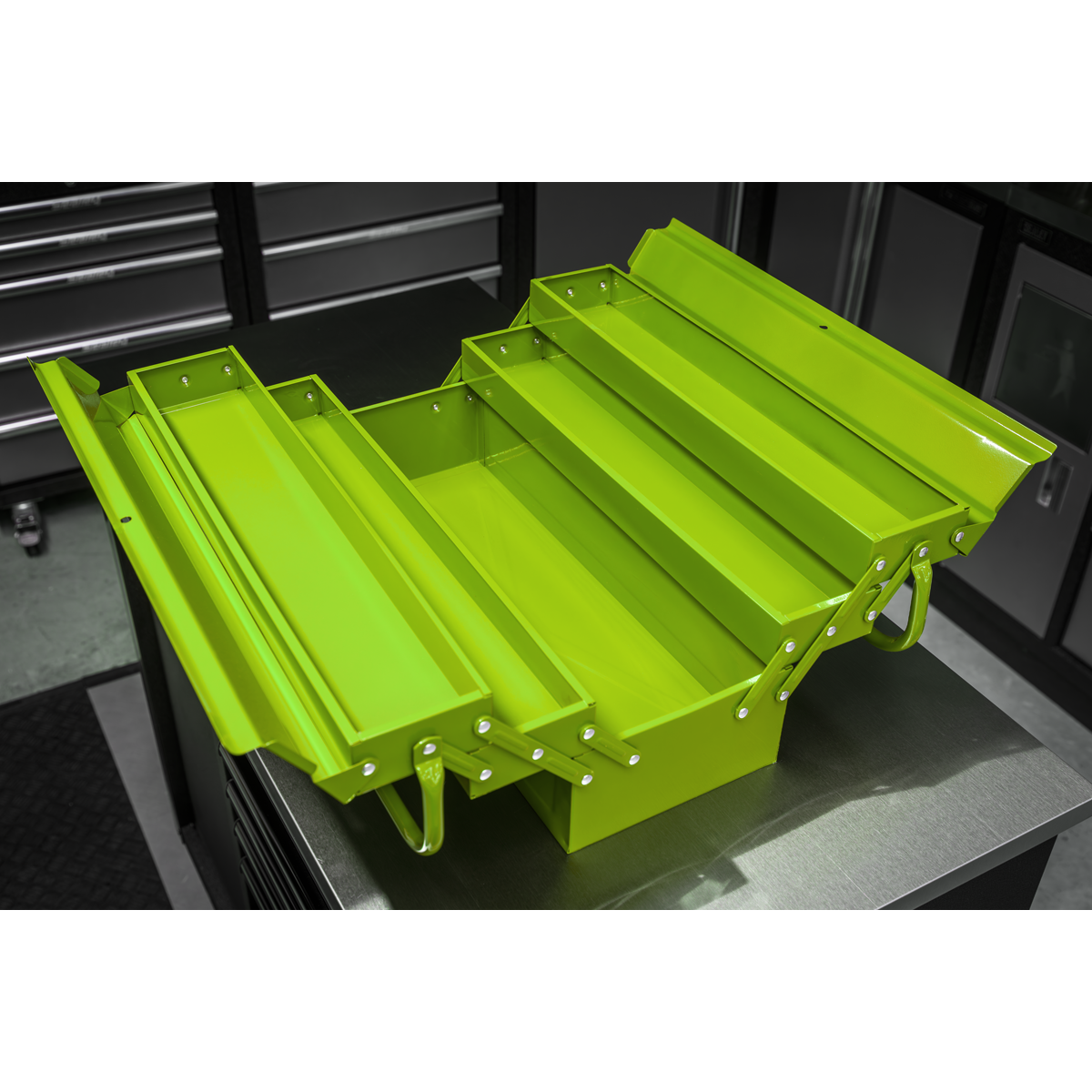 4 Tray Cantilever Toolbox 530mm - Green AP521HV